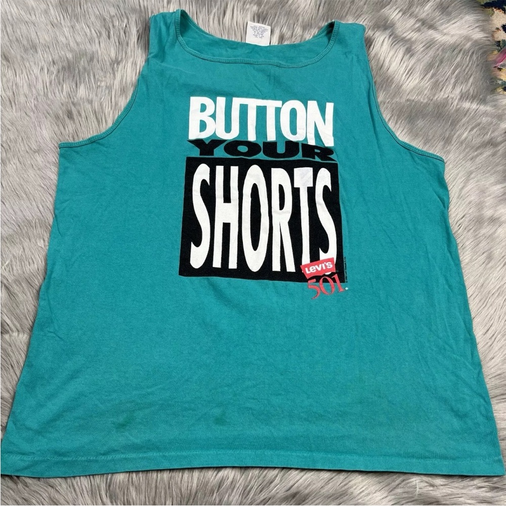 Vintage 1992 Levi’s 501 Button Your Shorts Tank Top